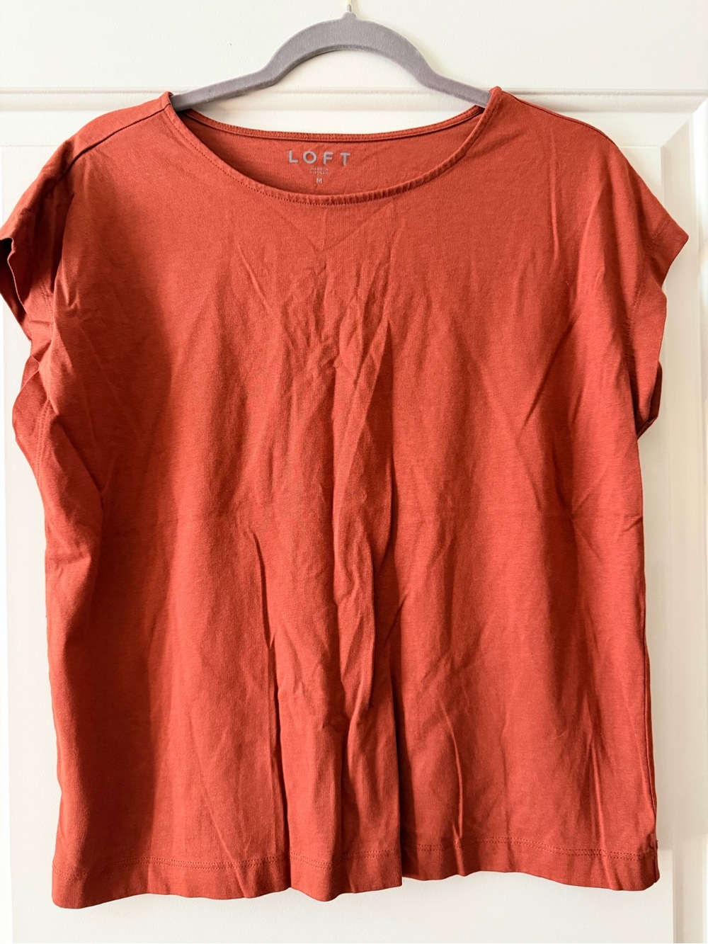 LOFT Rust Orange Short Sleeve Crewneck Tee